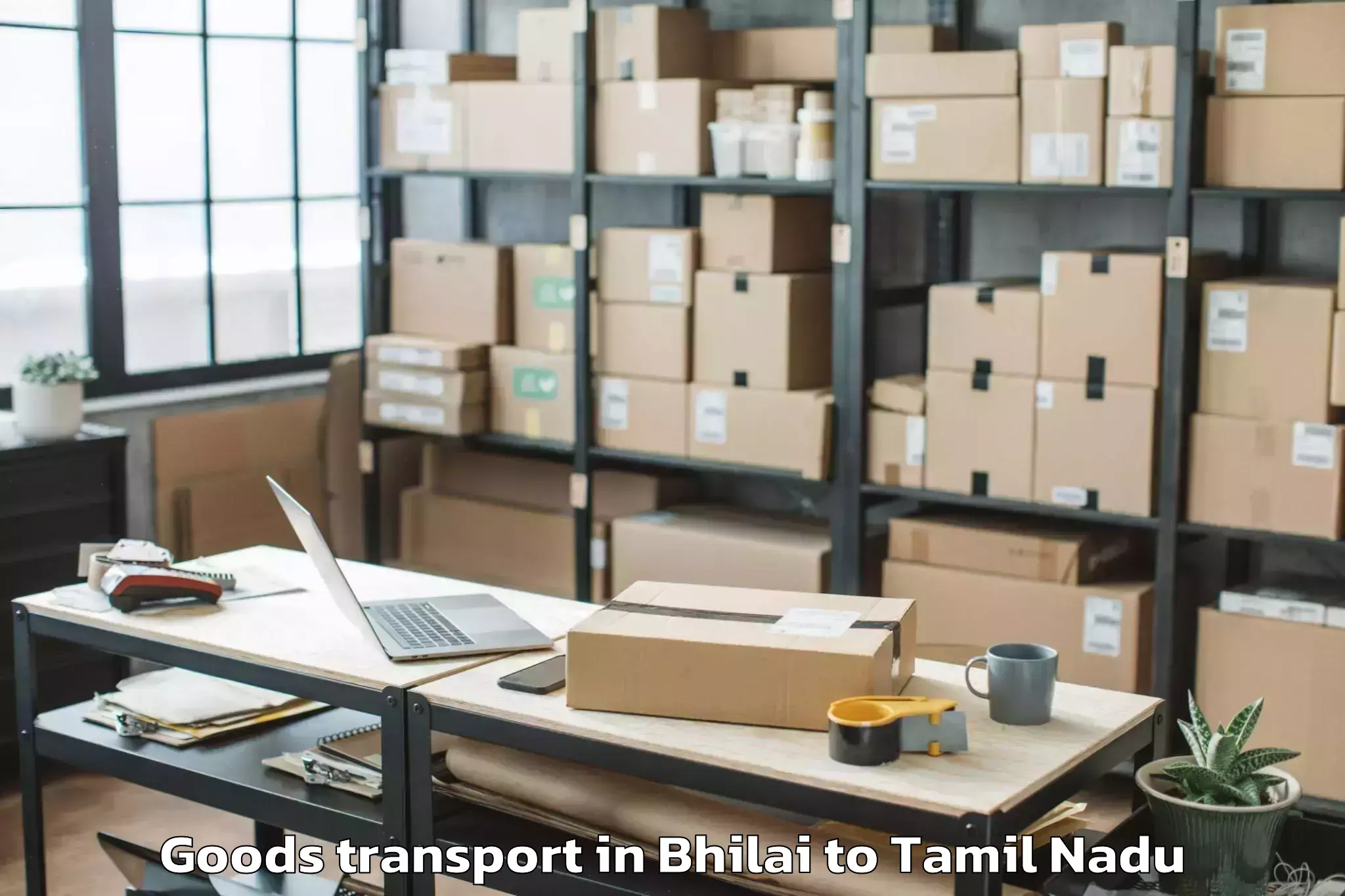 Trusted Bhilai to Thoppur Goods Transport